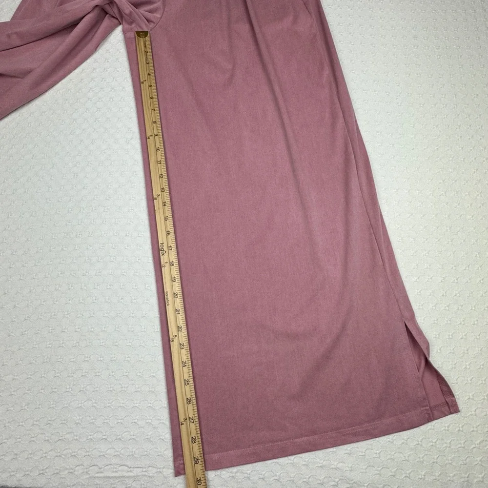 NWT Halara Wide‎ Leg Pants Pleated High Waist Flowy Women XL Mauve Pink Palazzo